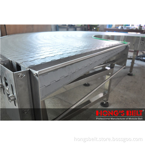 The Plate Turning 1400mm Width Modular Conveyor Belt (HS-2000A)